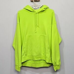 Adidas + Ivy Park Hoodie Plus Size 3XL Neon Green Oversized Pullover Sweatshirt